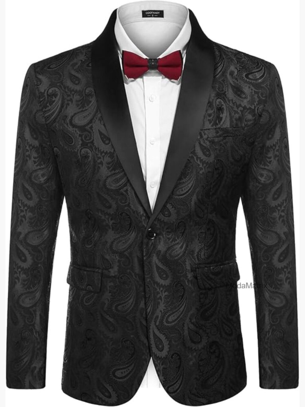 Men's Floral Tuxedo Jacket Shawl Lapel Blazer Prom Wedding Dinner